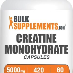 BulkSupplements.com Creatine Monohydrate Capsules 420 Capsules
