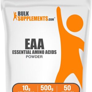 BulkSupplements.com Essential Amino Acids Powder 500g (1.1 lbs) (Pack of 1)
