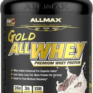 ALLMAX Nutrition Gold ALLWHEY, Cookies & Cream - 5 lb - 24 Grams of Protein