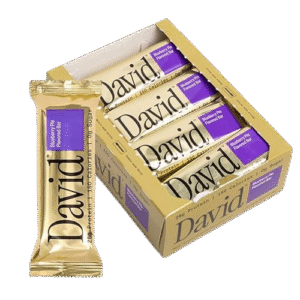 David, Protein Bar, Blueberry Pie, Pack of 12 Protein Bars | 28g of Protein | 150 Calories | 0g of Sugar - High Protein, Low Carb, Gluten Free Protein Bar