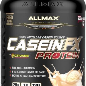 ALLMAX CASEIN-FX Protein, Vanilla - 2 lb - 25 Grams