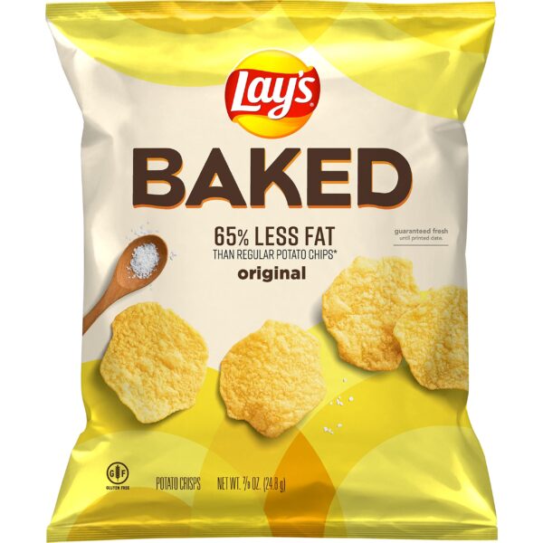 Baked, Lay’s Original Potato Crisps, 0.875 Ounce (Pack of 60