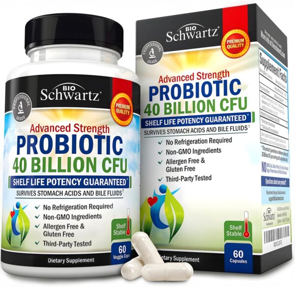 Daily Probiotic Supplement with 40 Billion CFU